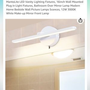 White Wall Mounted 16 inch Light Fixture